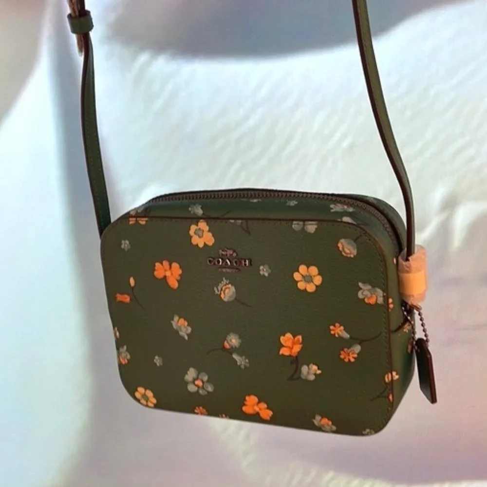 Coach Mini Camera Bag With Mystical Floral Print Green Multi - Picture 2 of 16